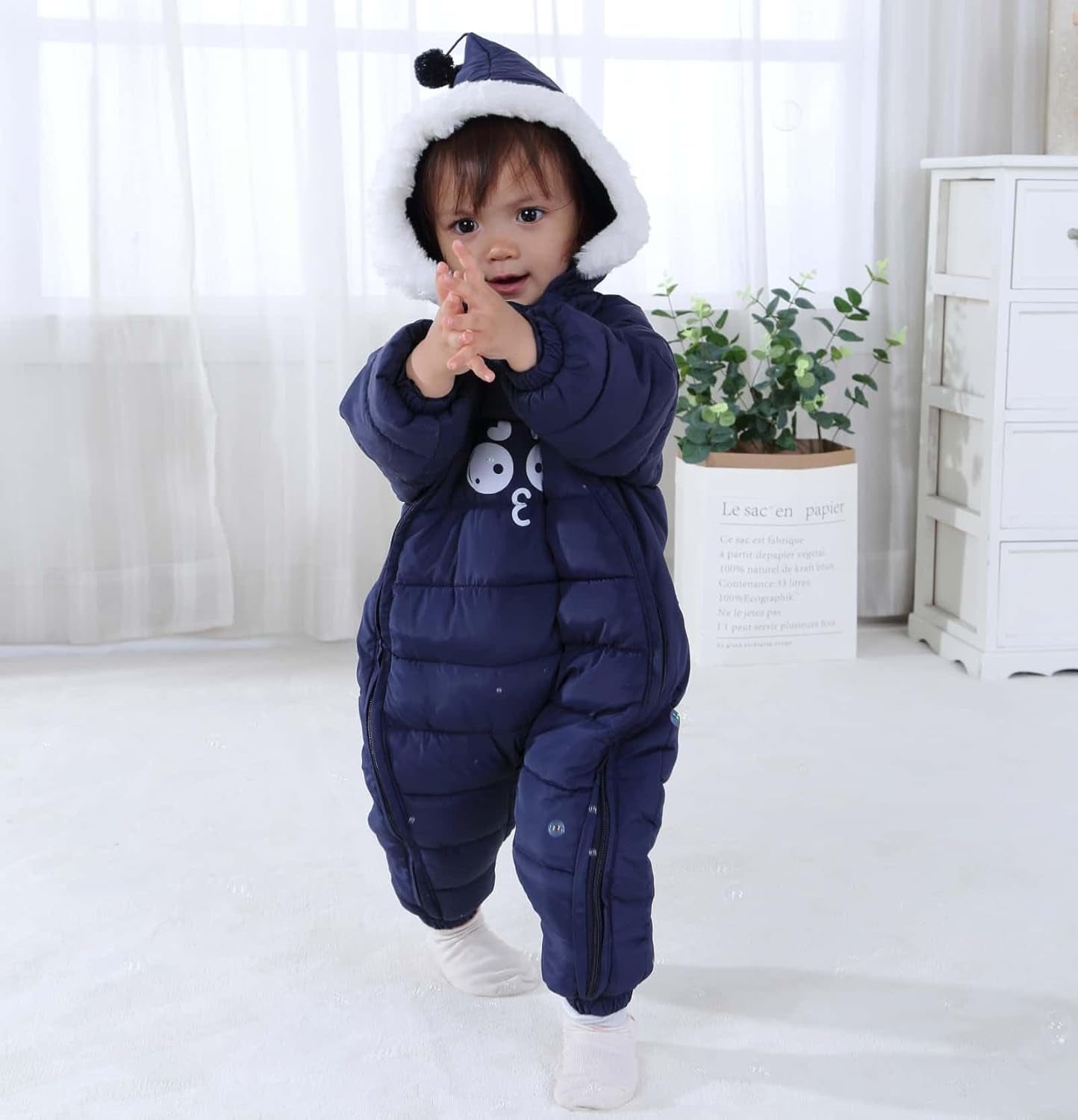 Baby Boy Snowsuit Infant Girl Winter Clothes Toddler Jumpsuit Coat Jacket Outfit Hoodied