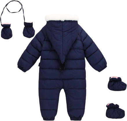 Baby Boy Snowsuit Infant Girl Winter Clothes Toddler Jumpsuit Coat Jacket Outfit Hoodied