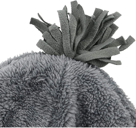 Baby Fleece Hat & Mittens Set – Sherpa-Lined Earflap Beanie (Black & Grey)
