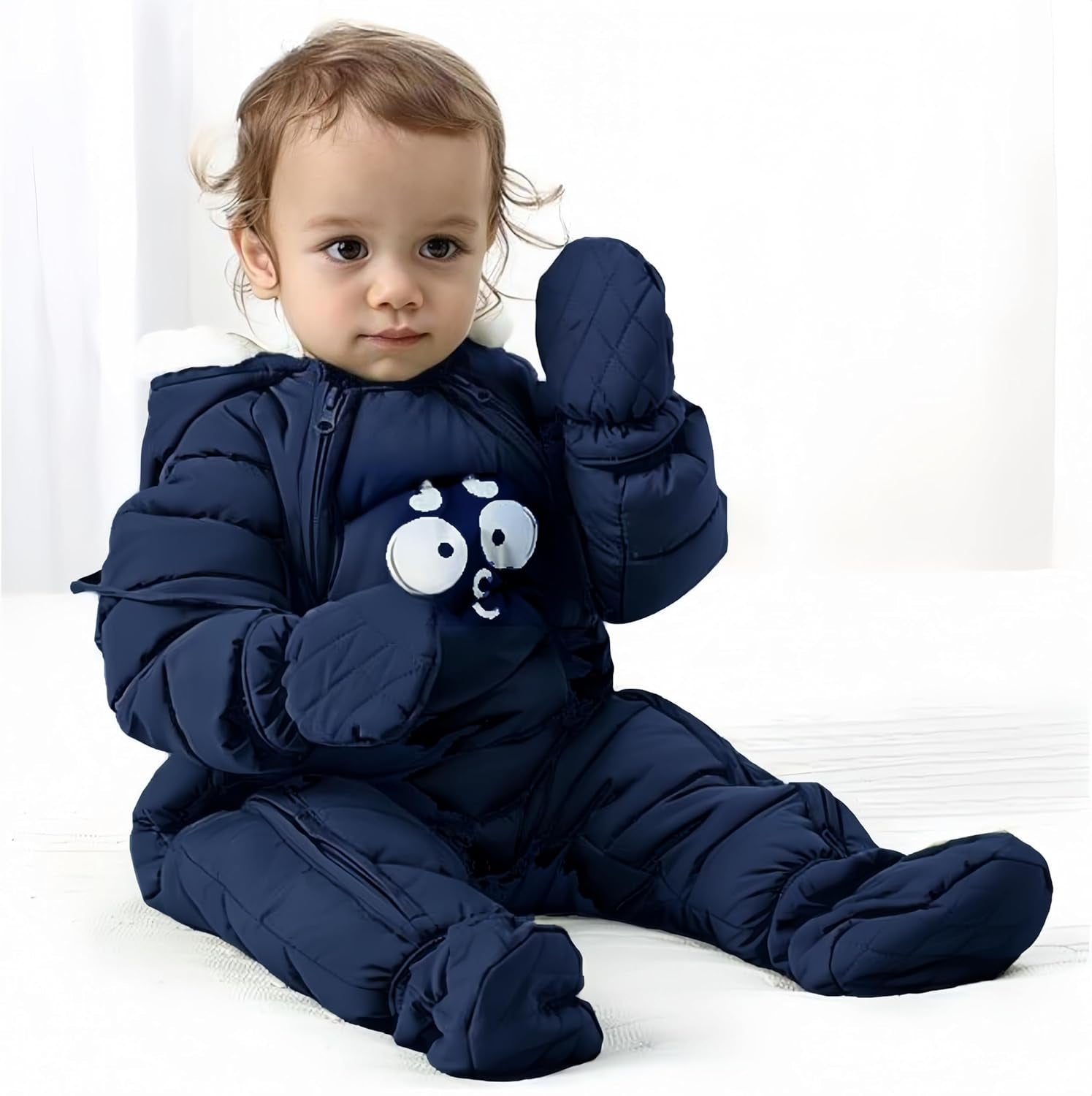 Baby Boy Snowsuit Infant Girl Winter Clothes Toddler Jumpsuit Coat Jacket Outfit Hoodied