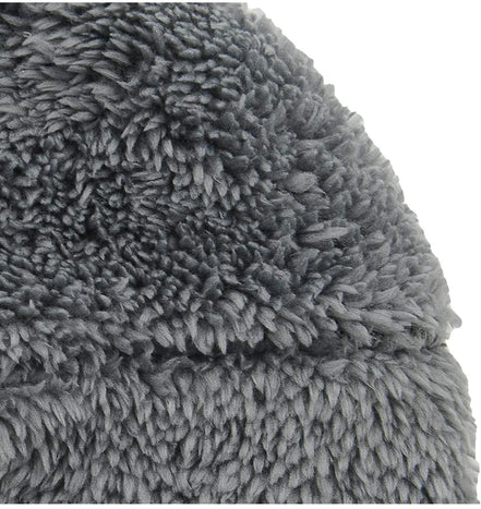 Baby Fleece Hat & Mittens Set – Sherpa-Lined Earflap Beanie (Black & Grey)
