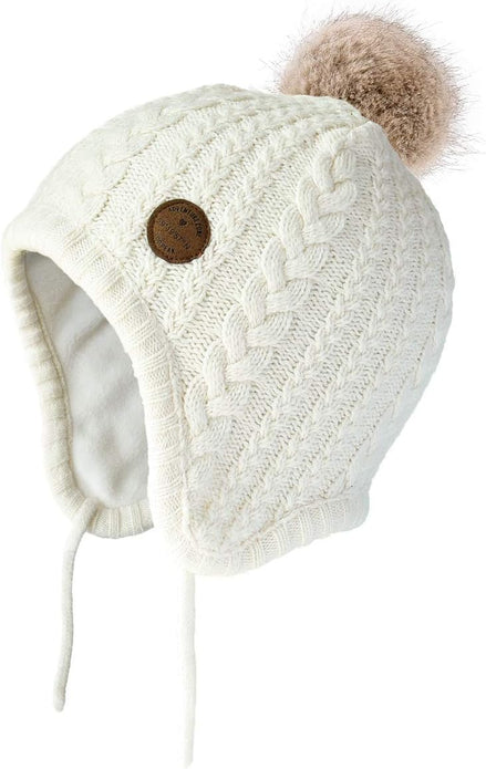 Knitted Baby Winter Hat – Fleece-Lined Cable Knit Beanie with Pom Pom  Product Description: