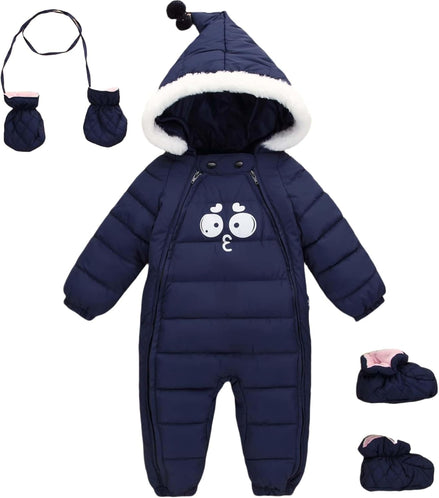 Baby Boy Snowsuit Infant Girl Winter Clothes Toddler Jumpsuit Coat Jacket Outfit Hoodied