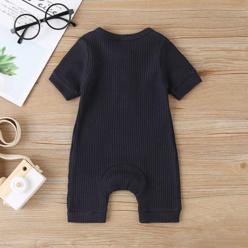 Newborn Baby Boy Girl Knitted Romper Jumpsuit Solid Long Sleeve Legging Bodysuit Playsuit Clothes Winter 0-18M